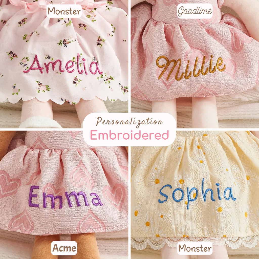 Personalized Mabel & Her Lovey - Embroidered