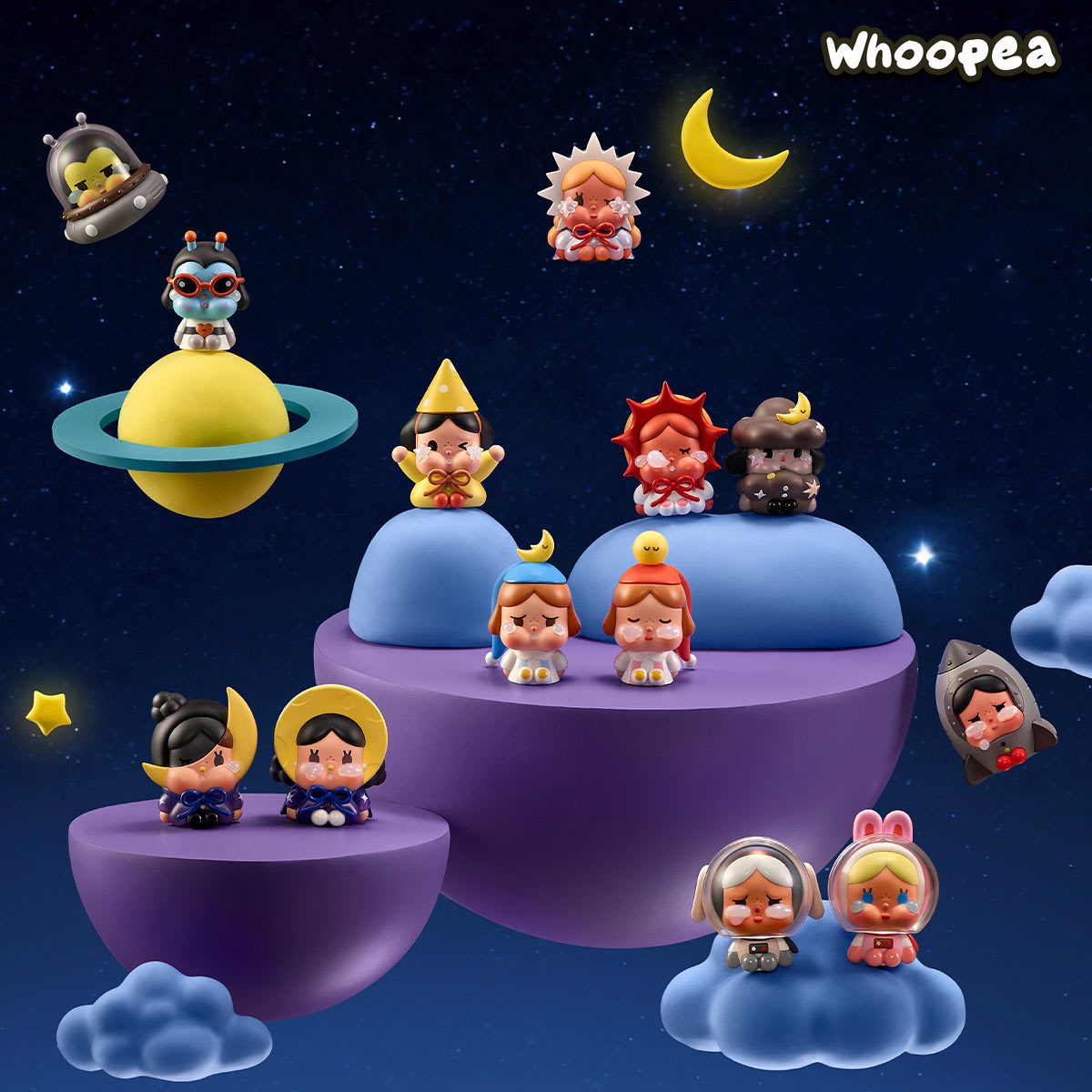 CRYBABY CRYING TO THE MOON-SITTING SERIES FIGURES BLIND BOX