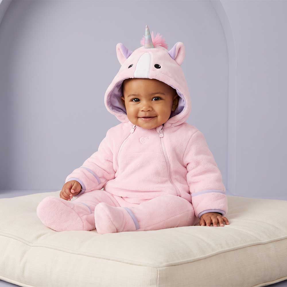 Pink Unicorn Baby Stroller Suit Warmies