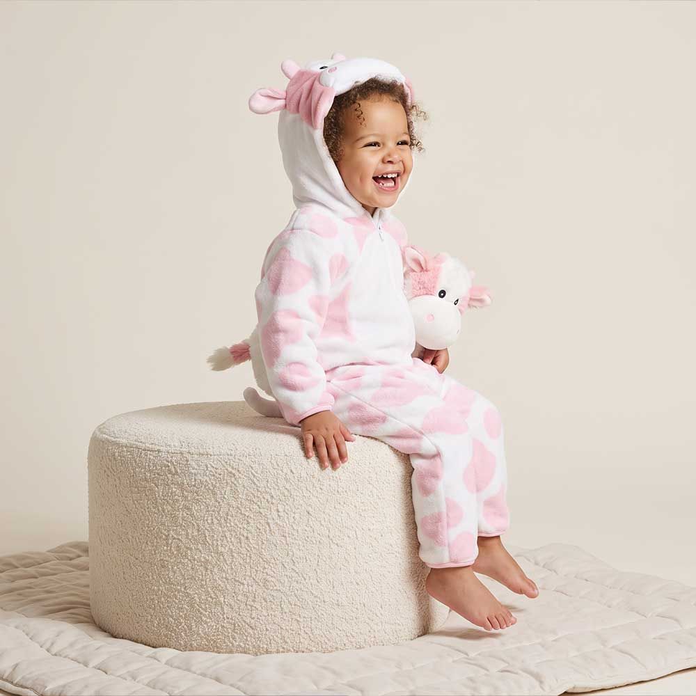 Strawberry Cow Fleece Onesie Warmies