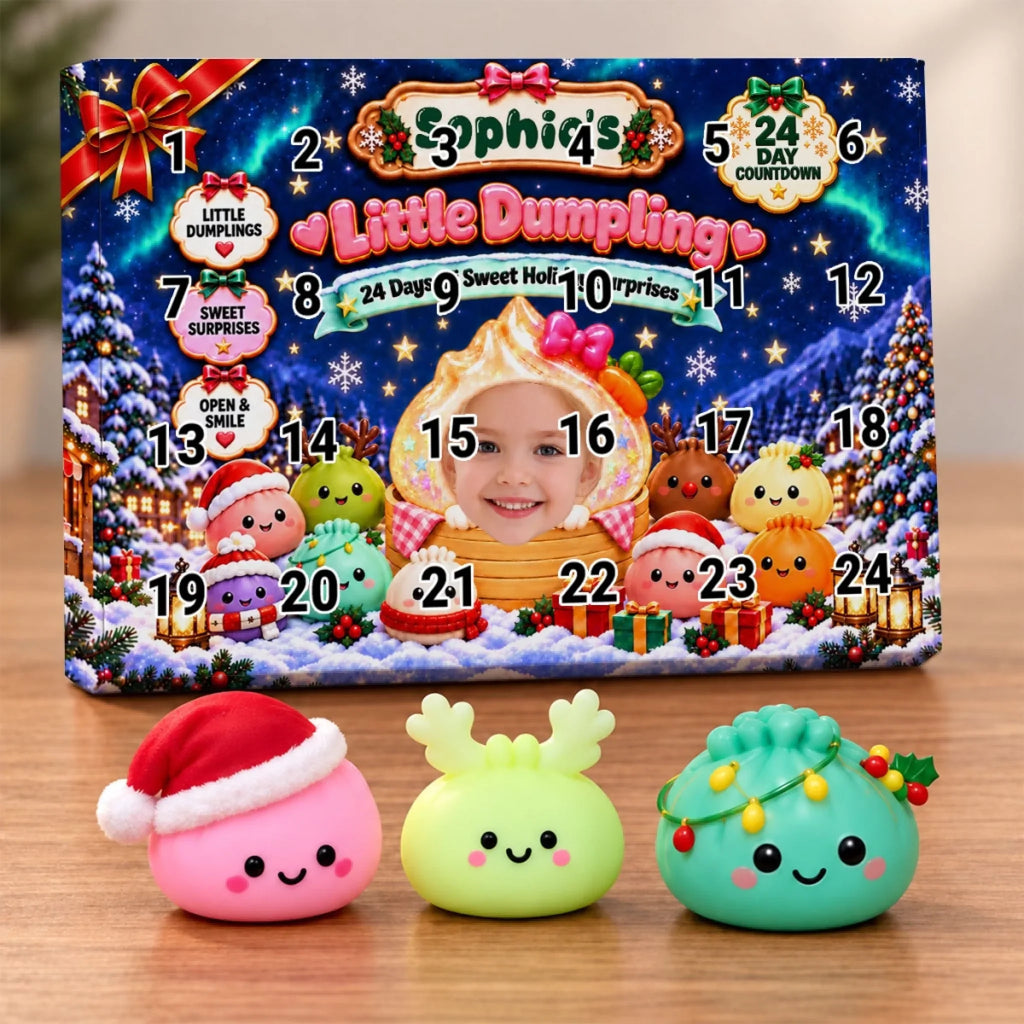 Custom 2026 Christmas Dumpling Advent Calendar, 24-Day Countdown • My Little Dumpling - Personalized Dumpling Advent Calendar