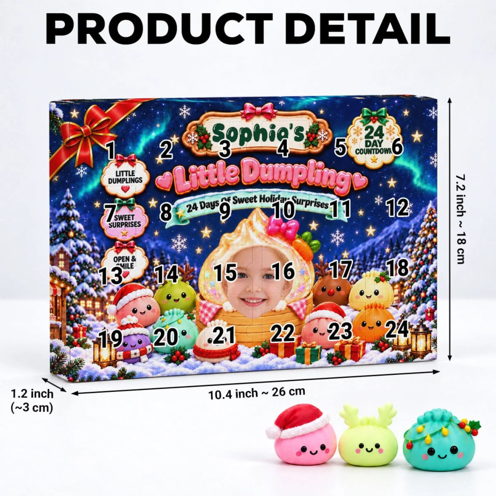 Custom 2026 Christmas Dumpling Advent Calendar, 24-Day Countdown • My Little Dumpling - Personalized Dumpling Advent Calendar