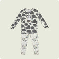 Black & White Cow Jersey Long Pajamas Warmies