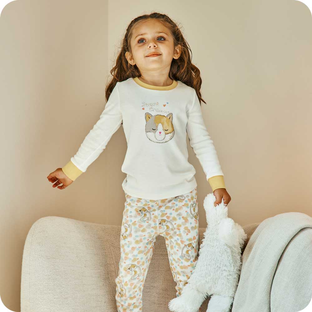 Calico Cat 100% Cotton Long Pajamas