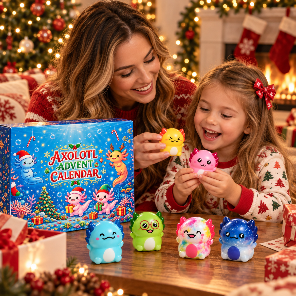 Axolotl Squishy Advent Calendar 2026, Christmas Gifts For Kids