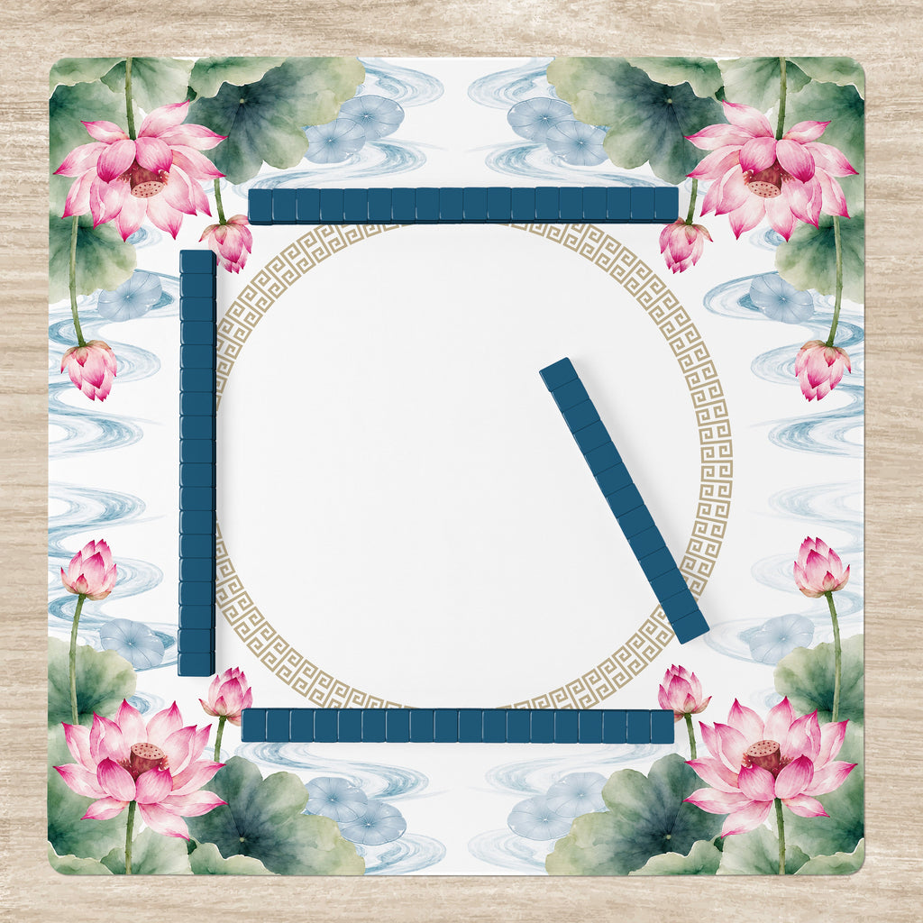 MJTI Community Collection - Floral - Mahjong Mat for Table - Shipped Rolled