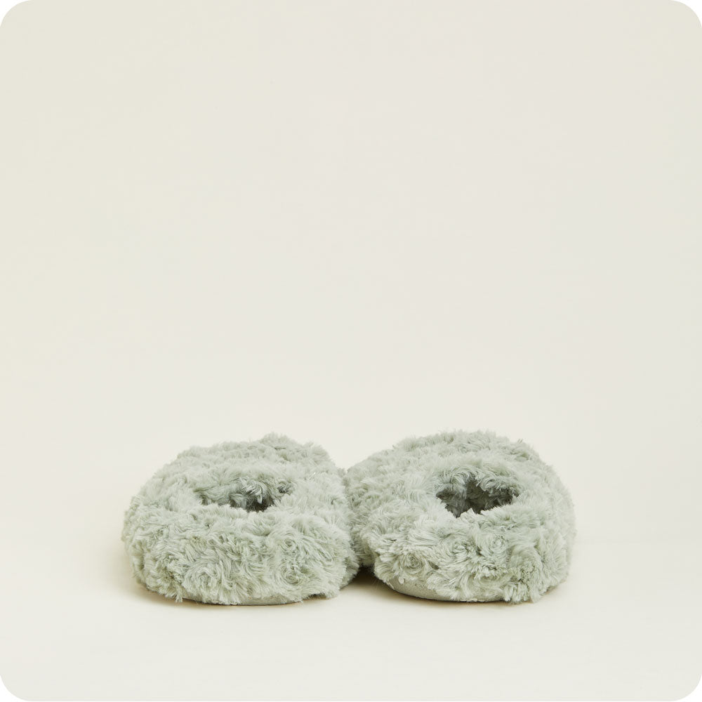 Curly Sage Green Slippers Warmies®