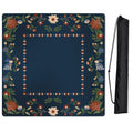 Orange Folk Collection Mahjong Mat for Table - Shipped Rolled